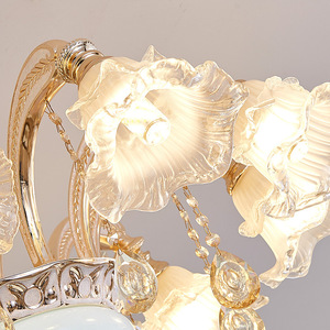 European Style Chandelier Multi Head E14 LED <b>Ceiling</b> <b>Light</b> For Living Room Bedroom Home Decor Round Shape Switch Control - Product Image 2