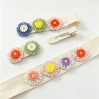 Applique florale 3D en mohair tissé double couche de 7,5 cm, multicolore, à coudre pour vêtements, robes, accessoires capillaires, et travaux de couture DIY