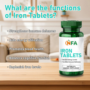 Custom Logo Iron Tablets Energy Dietary <b>Supplement</b> Boost Immune Defense Natural Mineral Tablets for Adults - Product Image 2