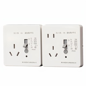 Leakage Protection <b>Socket</b> 10A 250V With Test Button And Indicator <b>Light</b> For Home Use - Product Image 2