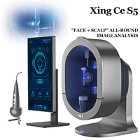Analyseur d'image cutanée 3D professionnel AN01, écran extra large blanc de 21,5 pouces, système de diagnostic facial IA à trois caméras