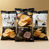 Nouvel Arrivage – Sac en Papier Kraft Personnalisé avec Fenêtre et Fermeture Éclair, Fond Plat, pour Emballage de Biscuits, Gâteaux et Snacks – Vente en Gros