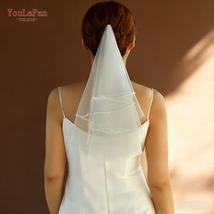 Voile de <span class=keywords><strong>mariée</strong></span> YouLaPan M183 à une seule couche, rond, à perles, style court, voile de couverture <span class=keywords><strong>avec</strong></span> embellissements en perles - Product Image 5