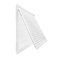 Diffuseur d'air de plafond ABS 600x600, grille de ventilation intégrée pour l'admission et la sortie d'air du climatiseur central
