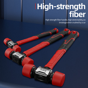 Factory Straight Hair Solid Rubber Hammer 9cm 428g New Product Double-sided Rubber Hammer - Product Image 3