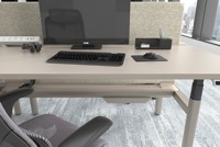 Plateau de gestion des câbles Dos à dos Bureau électrique réglable en hauteur