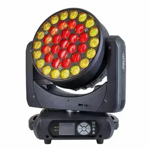 37X15W Rgbw 4 In 1 Lamp Kralen Ring Controle Zoom Led Moving Head Wash Beam Wassen Zoom Oog Led Moving Head Disco Verlichting