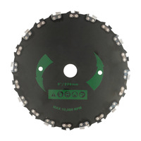 Lame de scie à chaîne WM pour tondeuse à gazon, accessoire de jardinage pour couper les branches et les mauvaises herbes, 230 mm (9 pouces), 20 dents, en acier rapide, revêtement CrN
