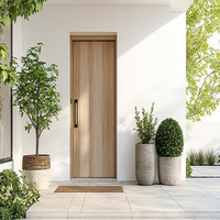 Porte d'entrée moderne en bois massif, taille personnalisée, pour applications résidentielles