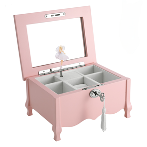 Caja de Música de Lujo Rosa Princesa con Llave, Regalo para Niñas, Bailarina, Joyero Personalizado, Caja Musical para Bisutería - Product Image 6