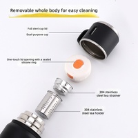 Nouvelle gourde isotherme en acier inoxydable 316 à double paroi sans BPA, portable, pour l'extérieur, la voiture, le voyage, le thé, avec couvercle et tasse