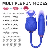 Henghao Wasserdichter Teleskop-Saugvibrator mit G-Punkt-Stimulation für Frauen, Sexspielzeug für Erwachsene