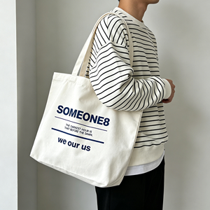 Eco Friendly Blank White Reusable Grocery <b>Plain</b> <b>Canvas</b> <b>Tote</b> Shopping <b>Bag</b> - Product Image 2