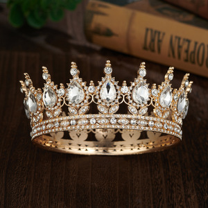 Accessoires de décoration de gâteaux de mariage européens et américains très demandés : Couronne 16 gouttes d'eau en alliage vintage Reine de beauté - Product Image 6