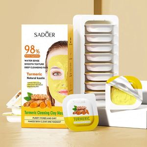 Masque facial en <span class=keywords><strong>argile</strong></span> nettoyant pour la peau SADOER, marque privée, hydratant, resserre les pores, masque facial en <span class=keywords><strong>argile</strong></span> à appliquer, masque facial à la <span class=keywords><strong>rose</strong></span>, au curcuma et au thé vert - Product Image 1