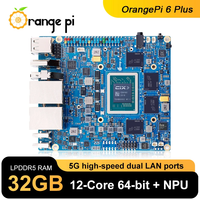 Orange Pi 6 Plus 32 Go + Alimentation Type-C 20V5A Carte de développement CIX CD8180/CD8160 SoC 2x M.2 KEY-M 45 TOPS avec dissipateur thermique