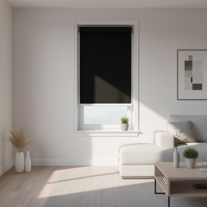 Store enrouleur noir 70,9 x 90,6 pouces en polyéthylène haute densité pour porte et fenêtre, design minimaliste - Product Image 3