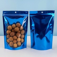 Sacs refermables transparents Miaowadi, couleur rouge, résistants à l'humidité, pour aliments secs, gâteaux, noix et collations