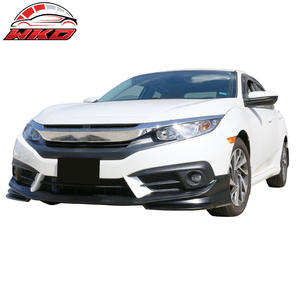 Compatible con Honda Civic Coupé Sedán 16-18, Divisor de Parachoques Delantero Estilo AP - Accesorio Exterior de PU de Alta Calidad - Product Image 2