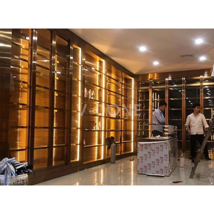 Enfriador de Vino Comercial de Acero Inoxidable, Refrigerador, Vitrina para Vino, Montado en la Pared, Grande, para Copas de Vino Tinto, Hogar, Bar, Hotel - Product Image 1