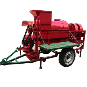 Wholesale large multi-functional corn millet thresher household electric drive shaft sorghum rice and wheat thresher