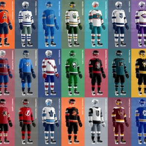 사용자 정의 아이스 하키 저지 자수 팀 이름 및 번호 아이스 하키 흰색 빈 유니폼 착용 - Product Image 3