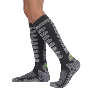Calcetines de Esquí, Altos, de Algodón, Cálidos, para Deportes al Aire Libre, Senderismo, Escalada en Roca, para Jóvenes y Adultos, en Negro, Gris Oscuro y Gris Claro - Product Image 1