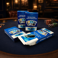 Cartes à jouer personnalisées sur le thème de la sécurité maritime |   Jeu de cartes OEM ODM avec emballage en boîte en papier, usage familial, vente en gros