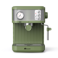 Máquina de Espresso Comercial de Dos Grupos, 20 Bares, Presión Programable, Acero Inoxidable, Tanque de Agua Desmontable, OEM