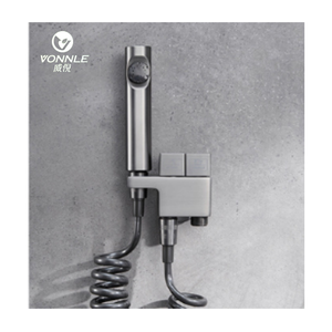 Modern Manual Shower Booster Flushing Gun Stainless Steel Toilet <strong>Spray</strong> Gun for Cleaning Grey <strong>Bidets</strong> Bathroom Brass Manual Shower - Product Image 5