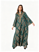 Nouvelle Robe de Soirée Musulmane de Luxe Rétro Printemps, Broderie Jacquard, Décoration de Perles, Robe Arabe de Dubaï à Paillettes Tendance