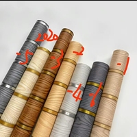 Autocollant mural en fibre de bois, papier peint adhésif à effet bois, autocollant mural élégant et luxueux, rouleaux de papier peint pour salon