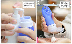 Bouteille de voyage en silicone étanche pour cosmétiques / Petits contenants de voyage / Tube de voyage en silicone pour shampoing, lotion, savon - Product Image 4