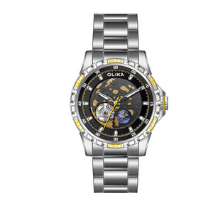 Montre mécanique automatique de luxe pour homme, grand cadran de 45 mm, étanche, avec bracelet de 22 mm, affichage à aiguilles, A70 ajouré - Product Image 6