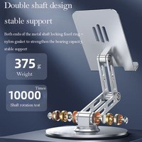 Support de téléphone rotatif à 360 degrés réglable en métal, pliable, universel, pour smartphones et tablettes