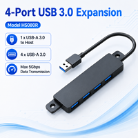 Hub USB 3.0 de 4 Puertos al por Mayor, Chip GL3510, 5Gbps de Alta Velocidad, Adaptador de Extensión de Datos Multi USB Delgado para Laptop y PC