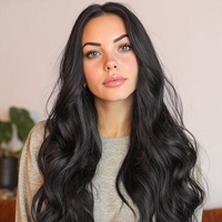 Nouvelle perruque en dentelle noire de 26 pouces pour femme, style Body Wave, avec dentelle transparente et doublure respirante, pour usage quotidien et soirées SM9603