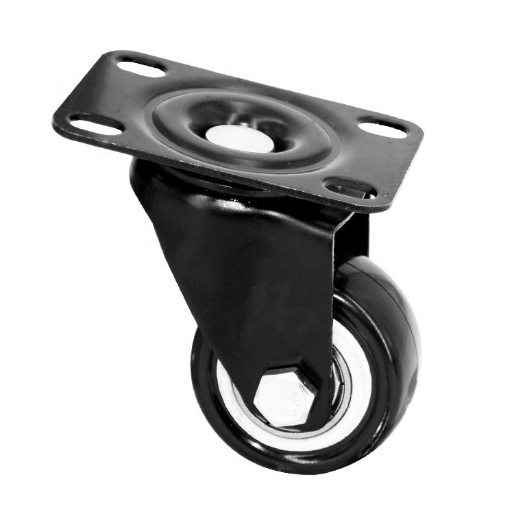 1.5 Inch Light Duty Red Pvc Swivel Caster Wheel (black)