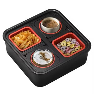 Reposabrazos para Sofá con Espacio para Bebidas y Aperitivos, Organizador y <span class=keywords><strong>Almacenamiento</strong></span> para Control <span class=keywords><strong>Remoto</strong></span> de TV, Ideal para Salas de Estar, Autocaravanas y Automóviles - Product Image 1