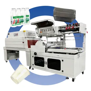 OCEAN Full Automatic Egg L Bar Tray Wrapping Heat Pack Machine 2 in 1 Shrink Wrapper with Shrink Tunnel