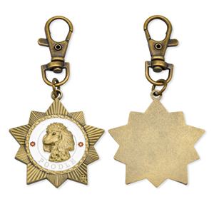 Porte-clés personnalisé en alliage de zinc émaillé, motif animal de dessin animé, étanche, avec nom et logo sur mesure, cadeau promotionnel - Product Image 6