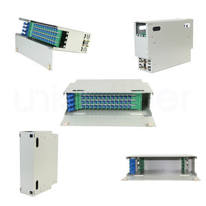 Panneau de brassage <span class=keywords><strong>optique</strong></span> coulissant haute densité 1U 19 pouces pour montage en rack, 24 ports LC SC, équipement <span class=keywords><strong>complet</strong></span>, matériau épaissi - Product Image 2