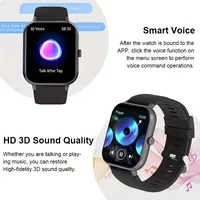 Reloj Inteligente PEJE Square P122 de Silicona y Plástico para Hombre y Mujer con Resistencia al Agua IP68, Mensajes de Texto y Llamadas, Compatible con Android/iOS
