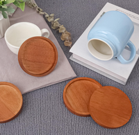 En gros Personnalisé Rond En Bois D'acacia Dessous De Verre En Bois Tasse Sous-verres pour Bar Bureau Ferme Décor À La Maison