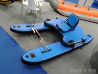 Bateau gonflable de pêche avec siège, nouveau design, 9 pieds, bleu