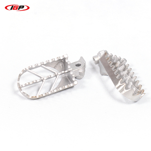 Clavijas de pie de acero inoxidable para motocicleta, dientes afilados, Plata modificada - Product Image 5