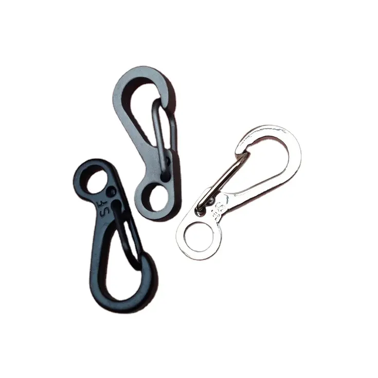 Mini SF Alloy Carabiner Clip Tiny Spring Snap Hook Carabiners for Backpack Keychains