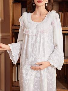 Camisola Feminina Muçulmana Meryjia de Viscose e Algodão, Solta, Manga Longa, Branca Sólida, Estilo Férias, Secagem Rápida e Respirável - Product Image 6