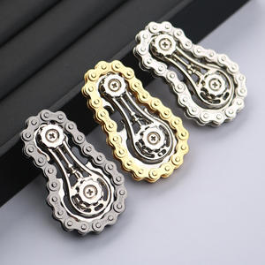 GL Fidget SPINNER ทำจากสแตนเลสมีโซ่ปั่นจักรยานของเล่นสำหรับบรรเทาความเครียดตลับลูกปืนเรียบสำหรับกลศาสตร์ - Product Image 6