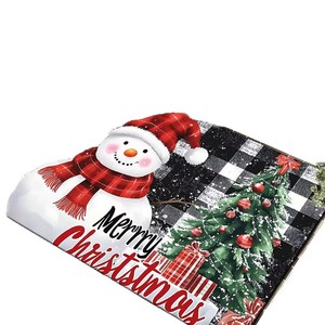 Aanpasbare 10mm moderne polyester kerstmat, waterabsorberend, antislip, vlekbestendig, voor de voordeur. - Product Image 5